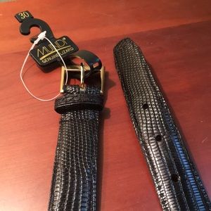 Mundi Black Lizard Belt